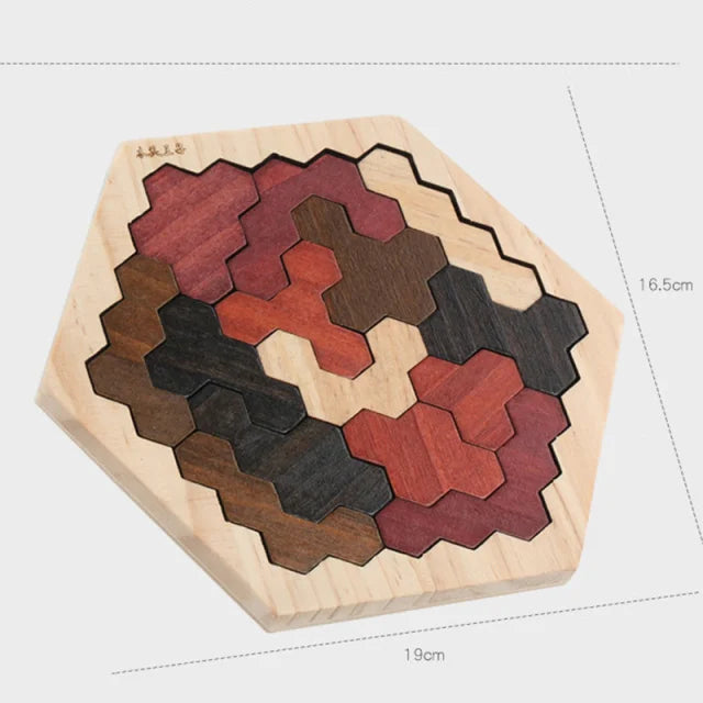 Montessori 3D Tangram – Houten Puzzel voor Kinderen van 3-6 Jaar