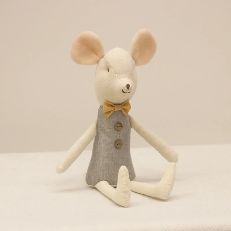 Schattige Knuffel Muis Familie – Pluche Poppen voor Poppenhuis 3+