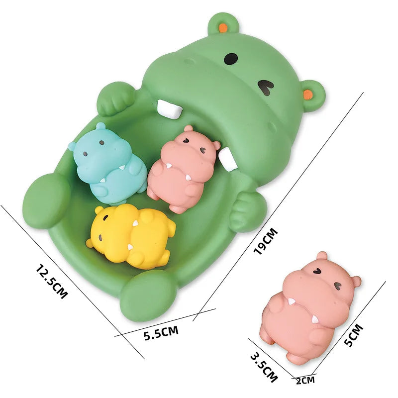 4 stuks kinderbadkamer drijvend dier