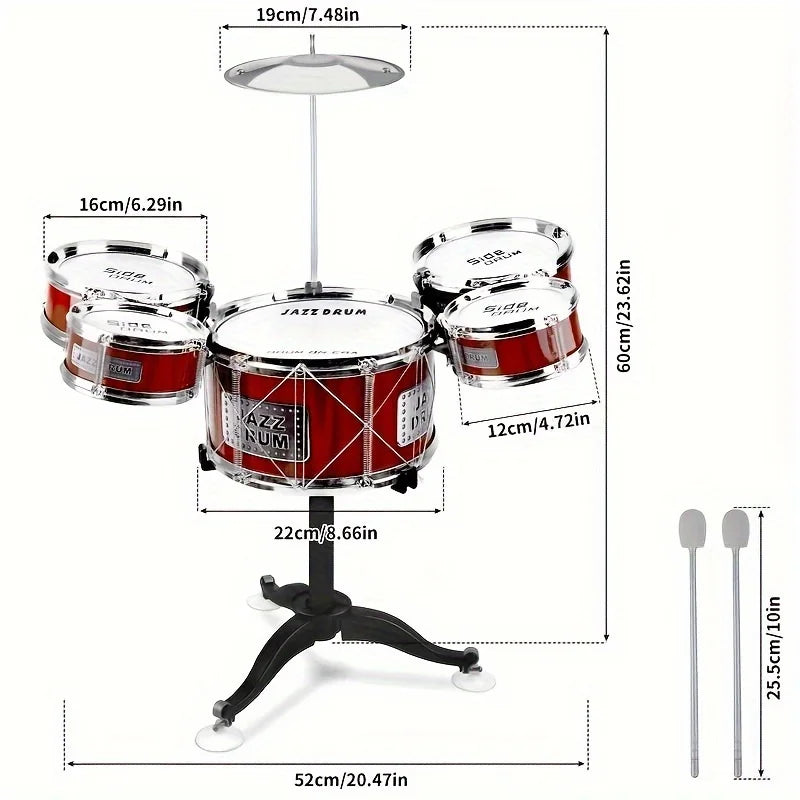 Drumstel voor Kinderen – Muziekdrumset Speelgoed (6-12 jaar)