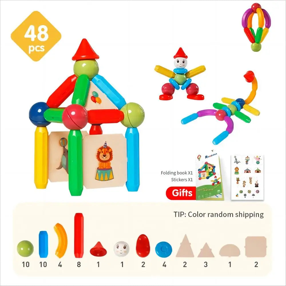 Romboss Magnetische Bouwstenen – Educatief Constructiespeelgoed 4+