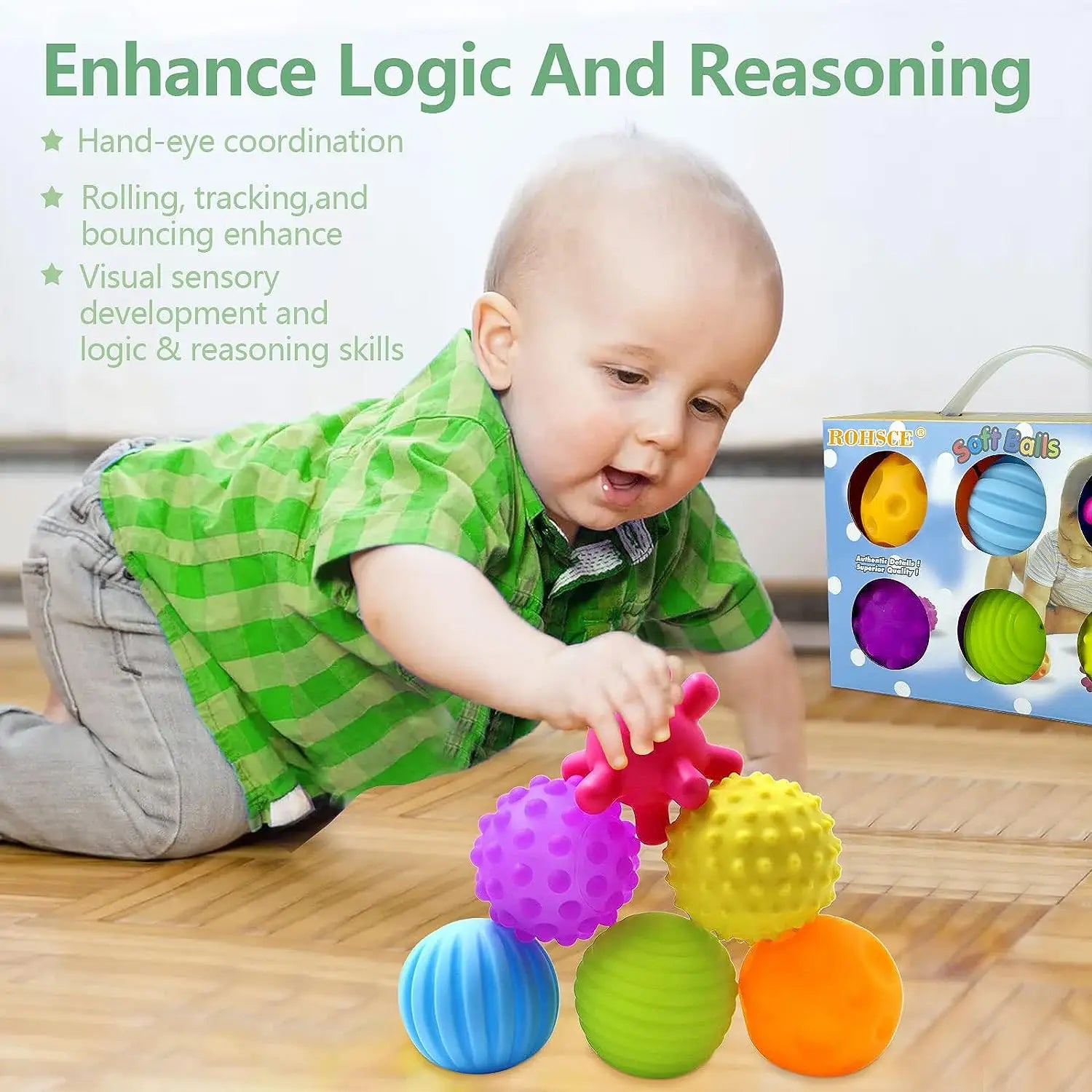 Zintuiglijke Babyballen – Zachte Silicone Speelballen – 3-12 Maanden