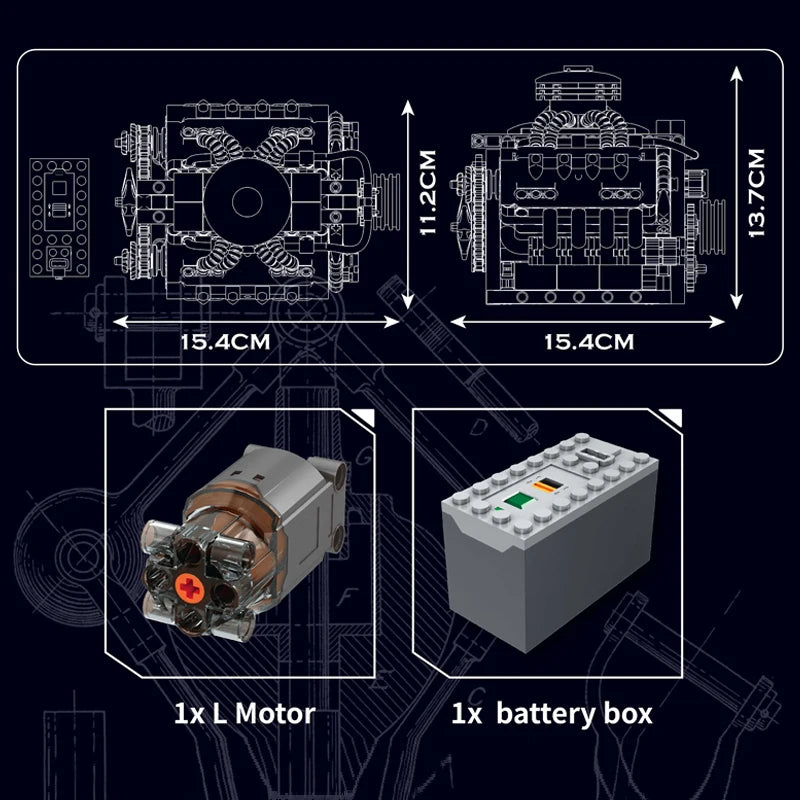 Mal King 10171 Technische Motor – Gemotoriseerd LEGO Speelgoed