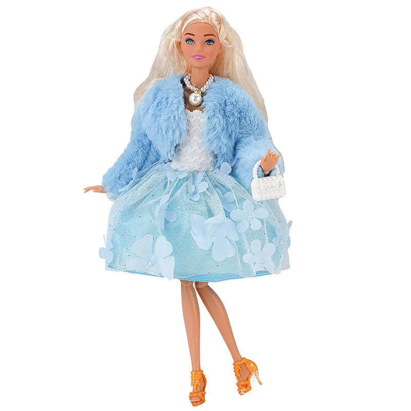 Poppenkleertjes 30 cm – Jurk & Jas Mode Outfit voor Poppen (3+)