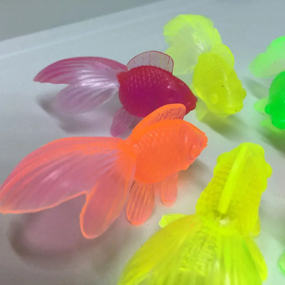 10-delige Gouden Dierenspeelset – Zacht Rubber Speelgoed voor Kinderen