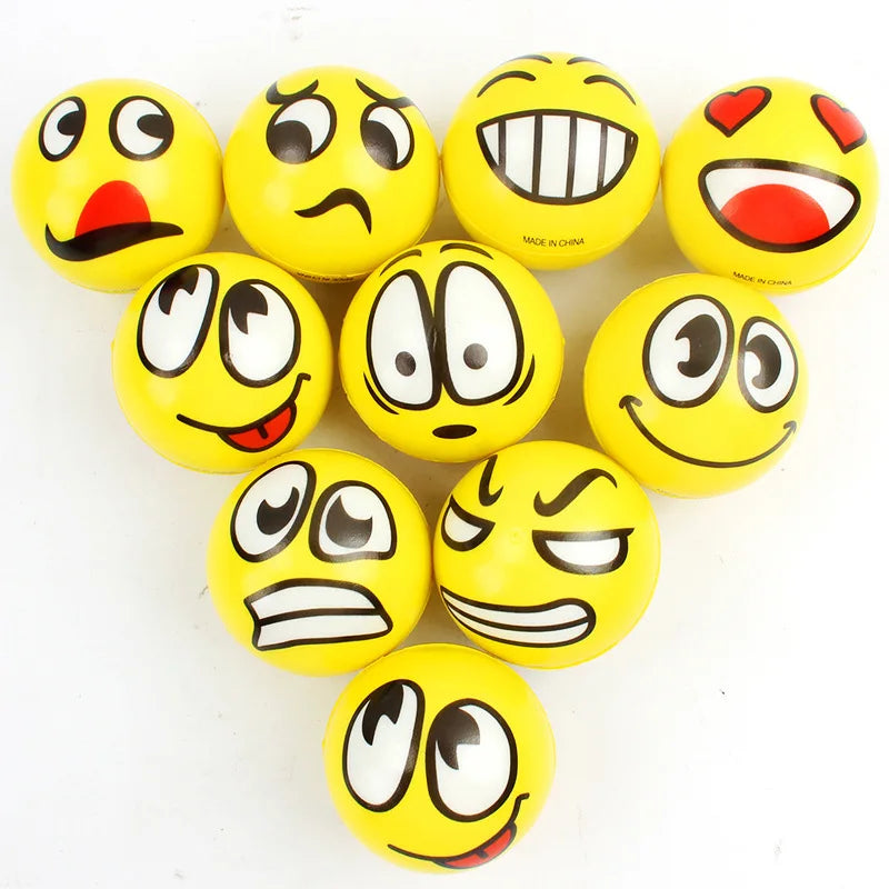 Set van 6 Glimlach Stressballen – Ontspanning & Plezier voor Kinderen