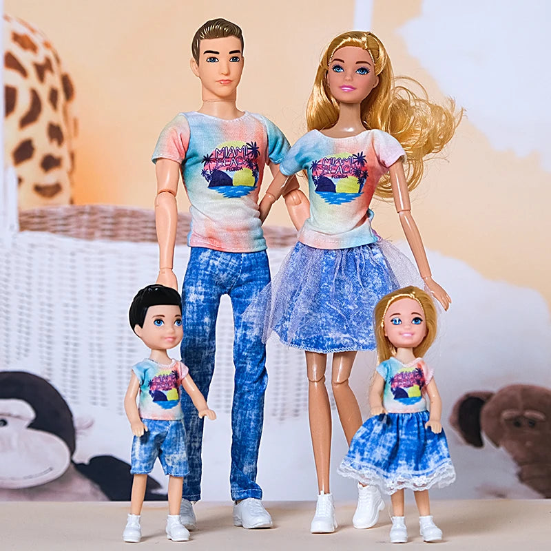 Barbie Familiepop Set – 4-delige Speelset voor Fantasierijk Spel