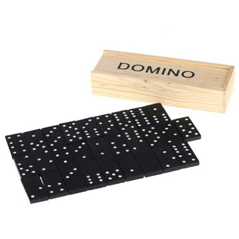 Houten Domino Blokkenset – Klassiek Strategiespel voor Gezin & Kids