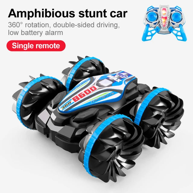 Amfibische RC Stuntauto – 4WD Waterdicht 360° Speelgoedauto