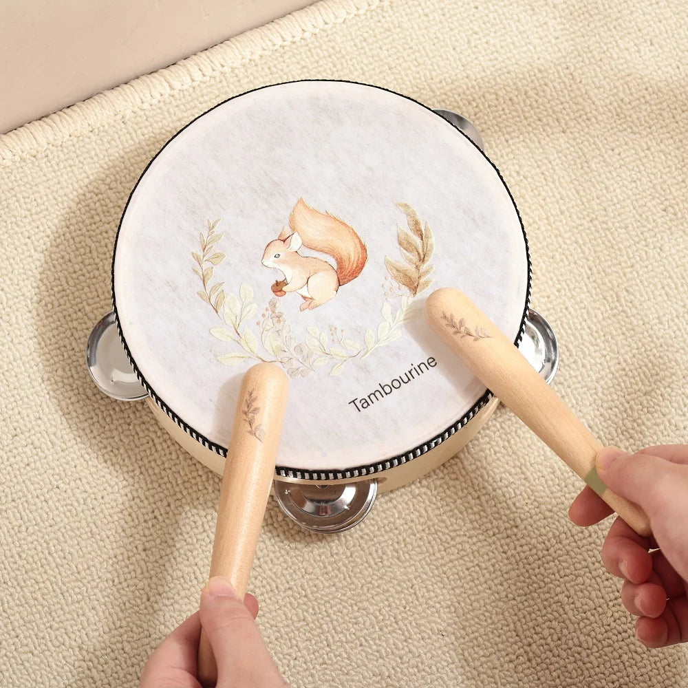 Muzikale Houten Rammelaar – Montessori Speelgoed voor Baby’s (0-3 jaar)