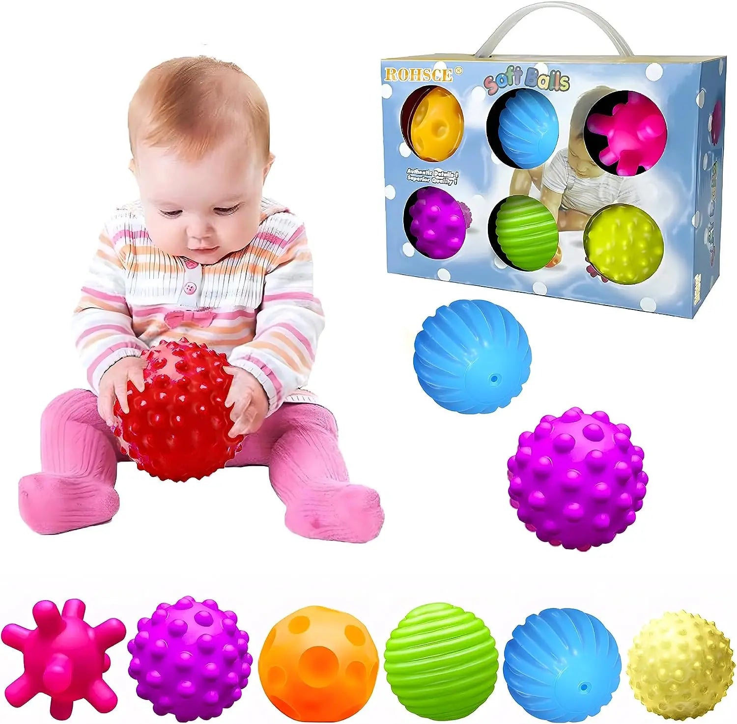 Zintuiglijke Babyballen – Zachte Silicone Speelballen – 3-12 Maanden