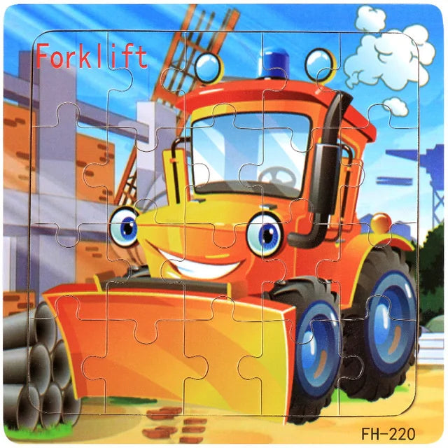 3D Houten Dierenpuzzel – 20 Stuks Cartoon Speelgoed (3-6 jaar)