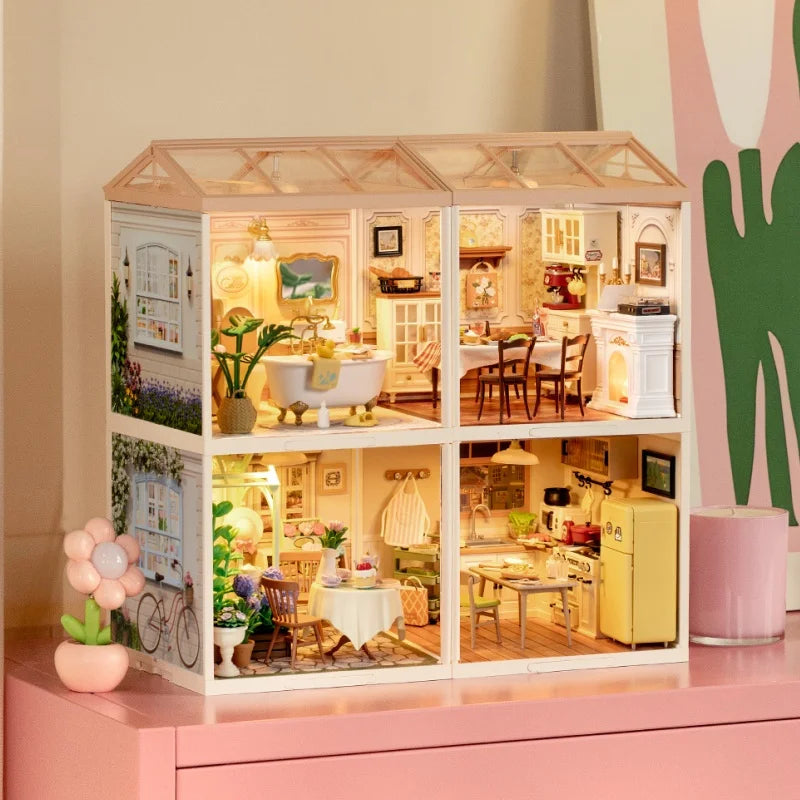 Robotime DIY Miniatuur Poppenhuiskit – Tuinhuis Bouwpakket 12+