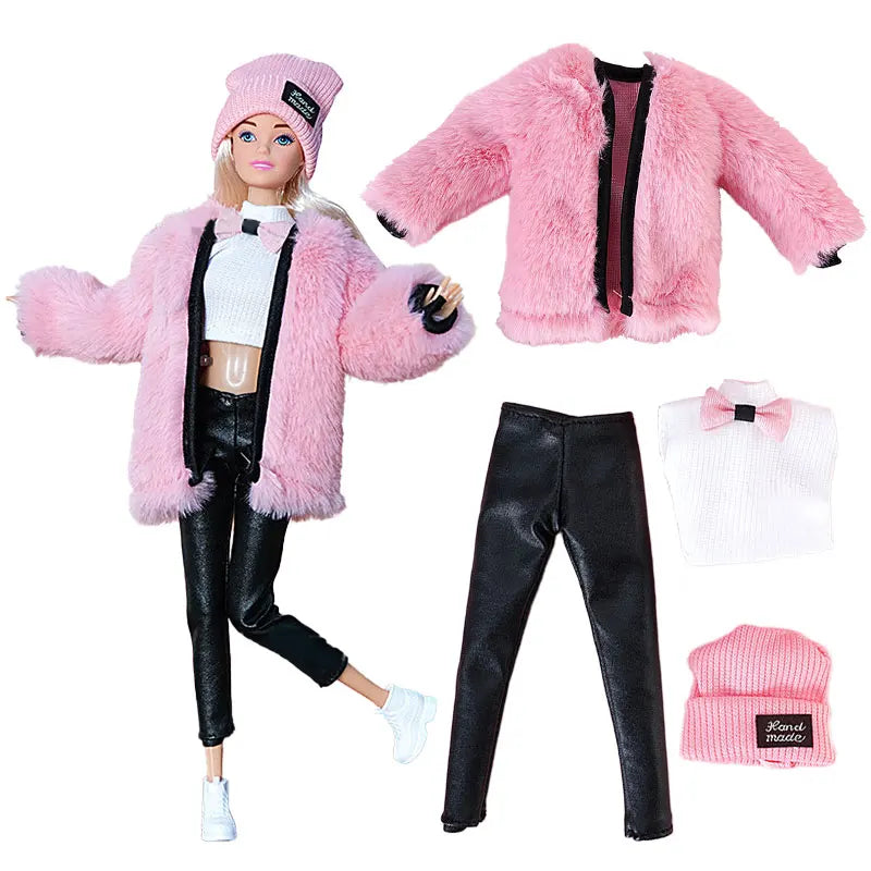 Poppenkleertjes 30 cm – Jurk & Jas Mode Outfit voor Poppen (3+)