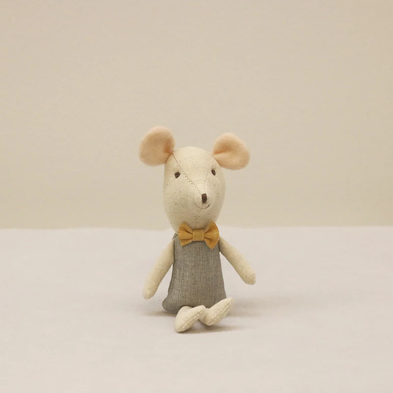 Schattige Knuffel Muis Familie – Pluche Poppen voor Poppenhuis 3+