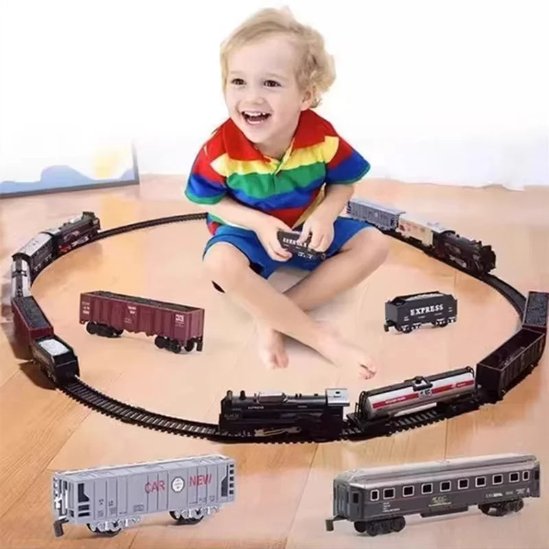 Elektrische treinrailset met verlichting