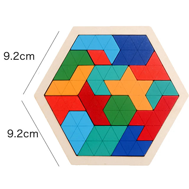 Montessori 3D Tangram – Houten Puzzel voor Kinderen van 3-6 Jaar