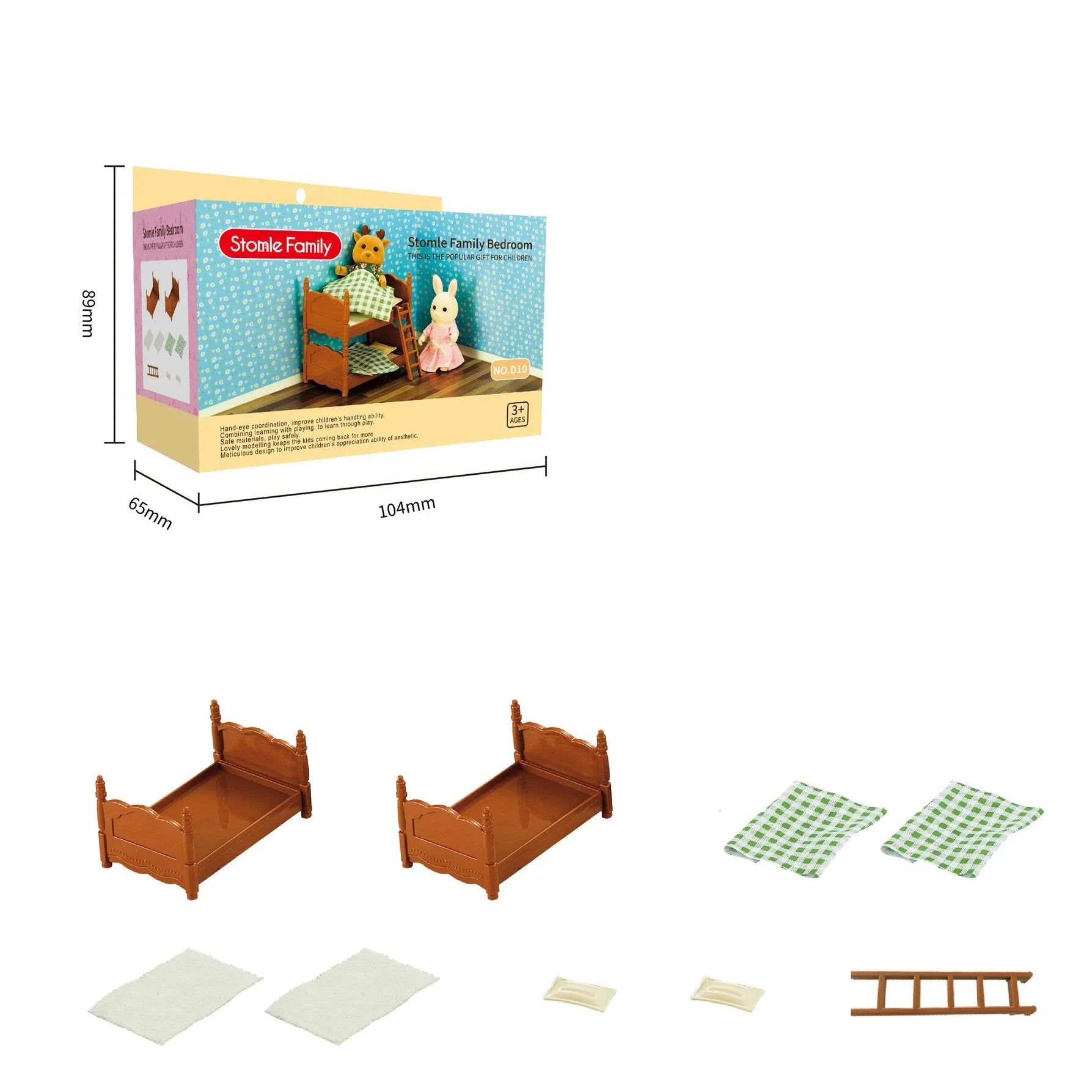 Miniatuur Dierenpoppenhuis – Bosfamilie Huis met Meubels & Dieren