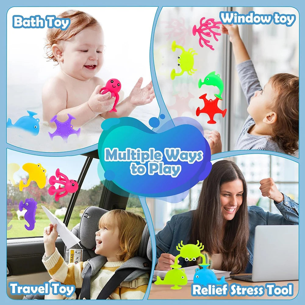 Baby Sucker Badspeelgoed – Zuignap Speelset voor Bad & Douchewand