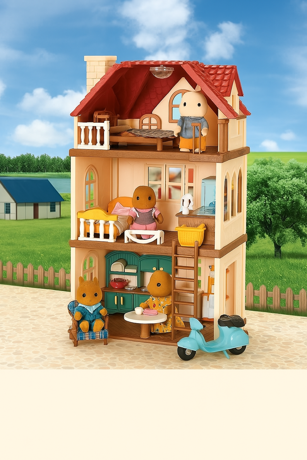1:12 Miniatuur Bosfamiliehuis – Simulatie Keuken Poppenhuis 14+