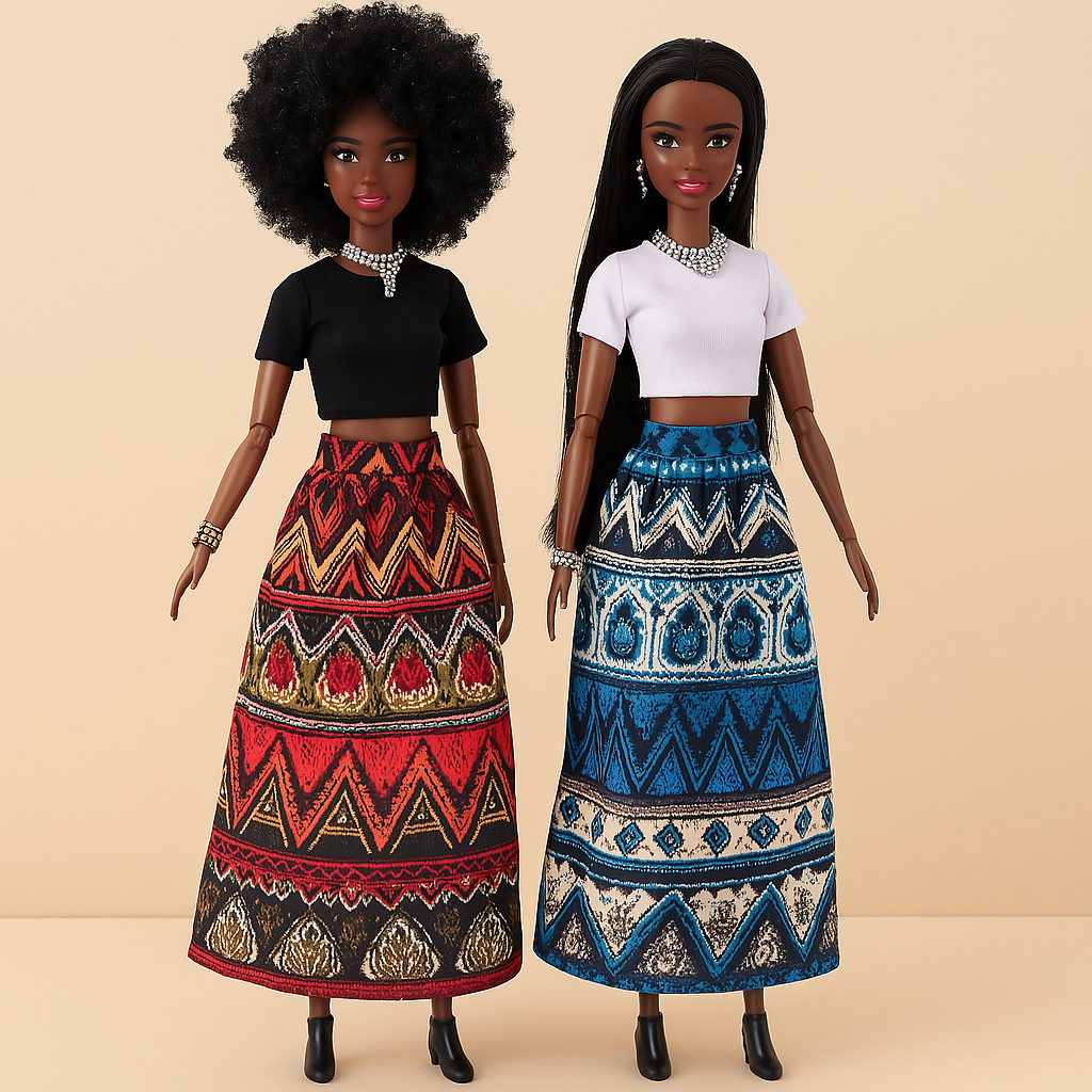 Afrikaanse Pop met Beweegbare Gewrichten – Flexibele Speelpop 30cm
