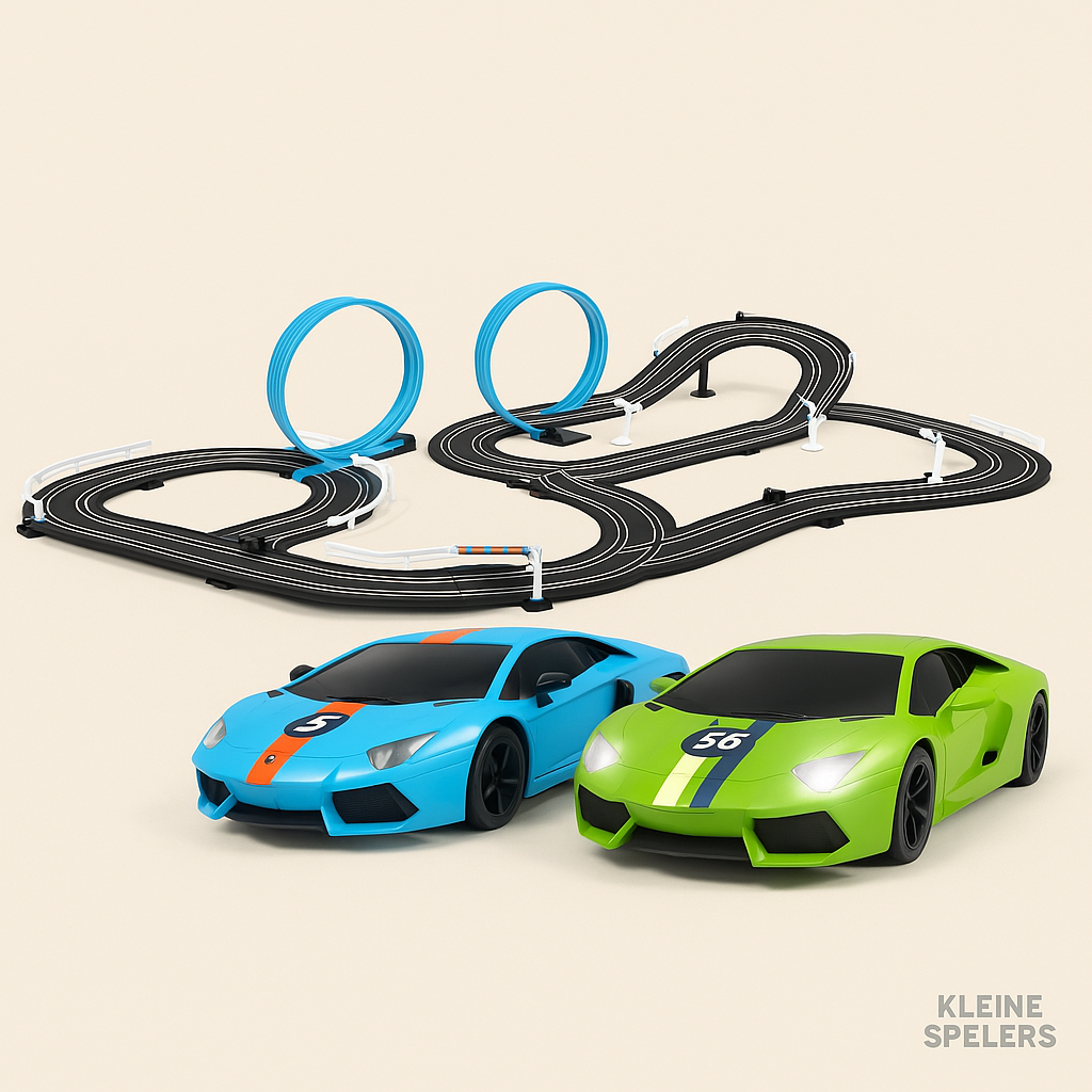 Elektrische Racebaan met 2 Auto’s & Controllers – Race Speelgoedset