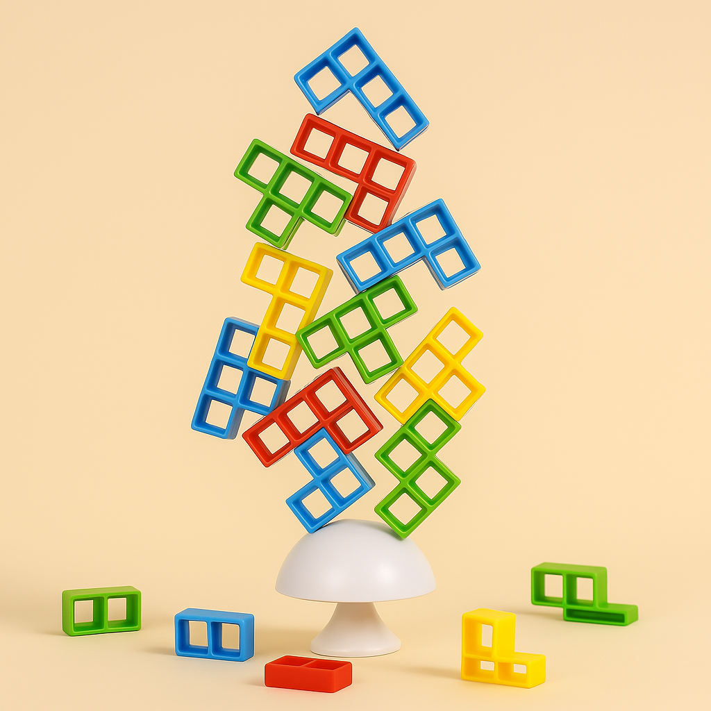 Tetra Tower Balanceer Spel – 48 Stuks Bouwstenen (14+ jaar)