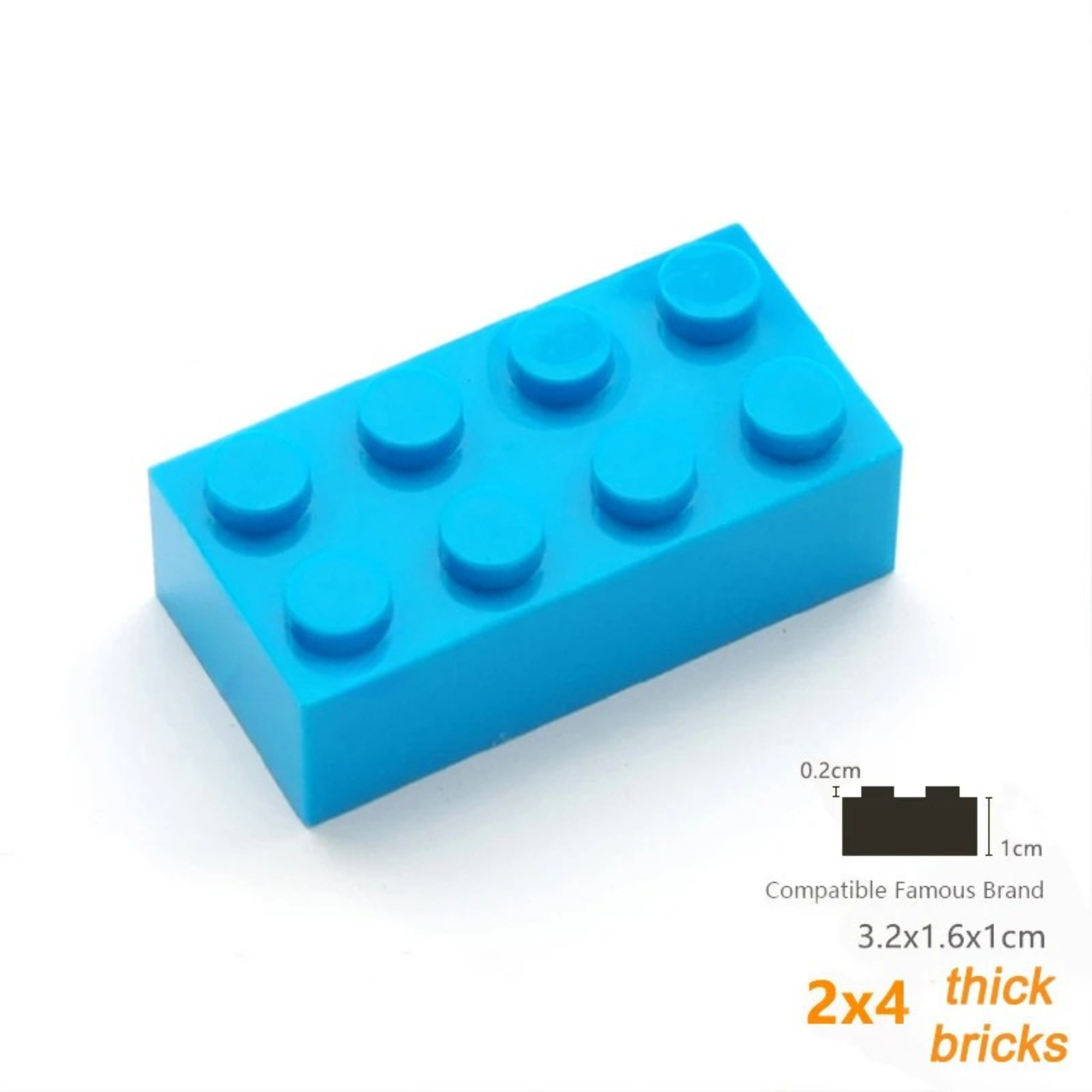 80 Stuks Bouwstenen – Dikke Blokken Compatibel met Lego (3+)