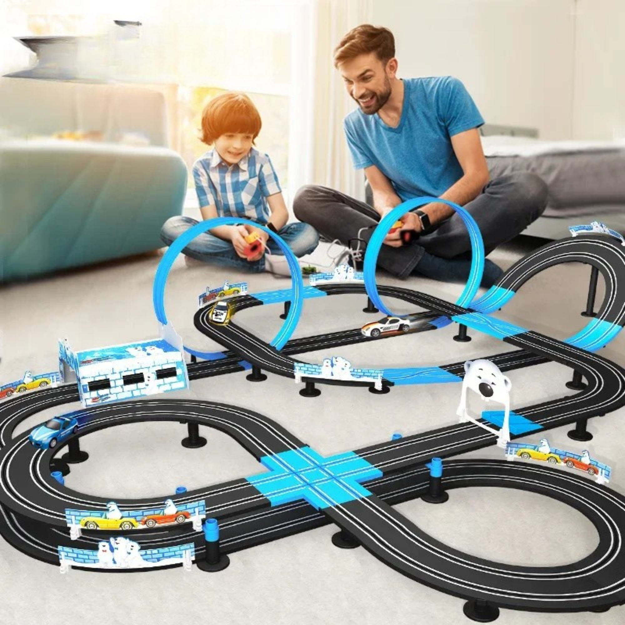 Elektrische Racebaan met 2 Auto’s & Controllers – Race Speelgoedset
