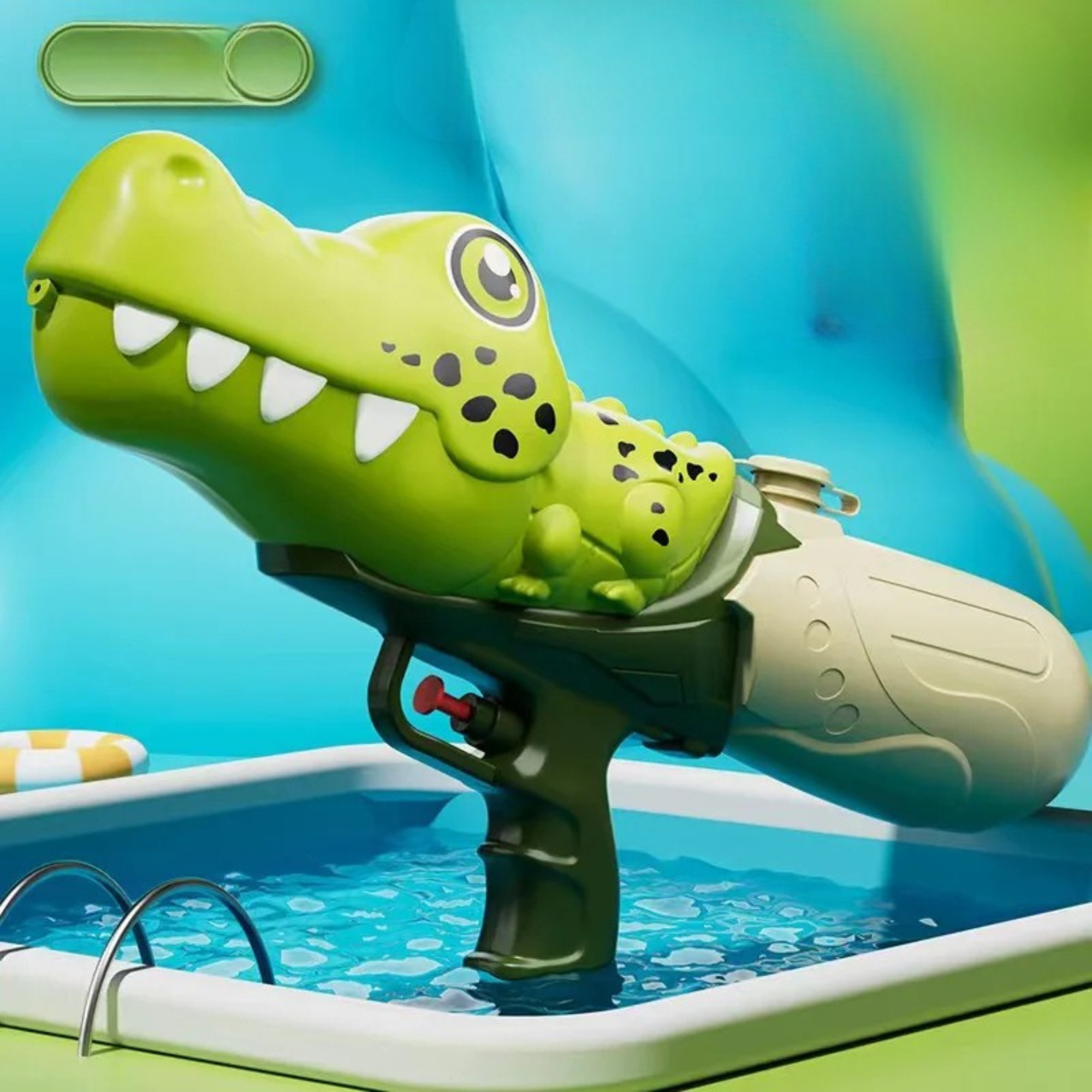 Dinosaurussen, eenden, haaien waterpistool