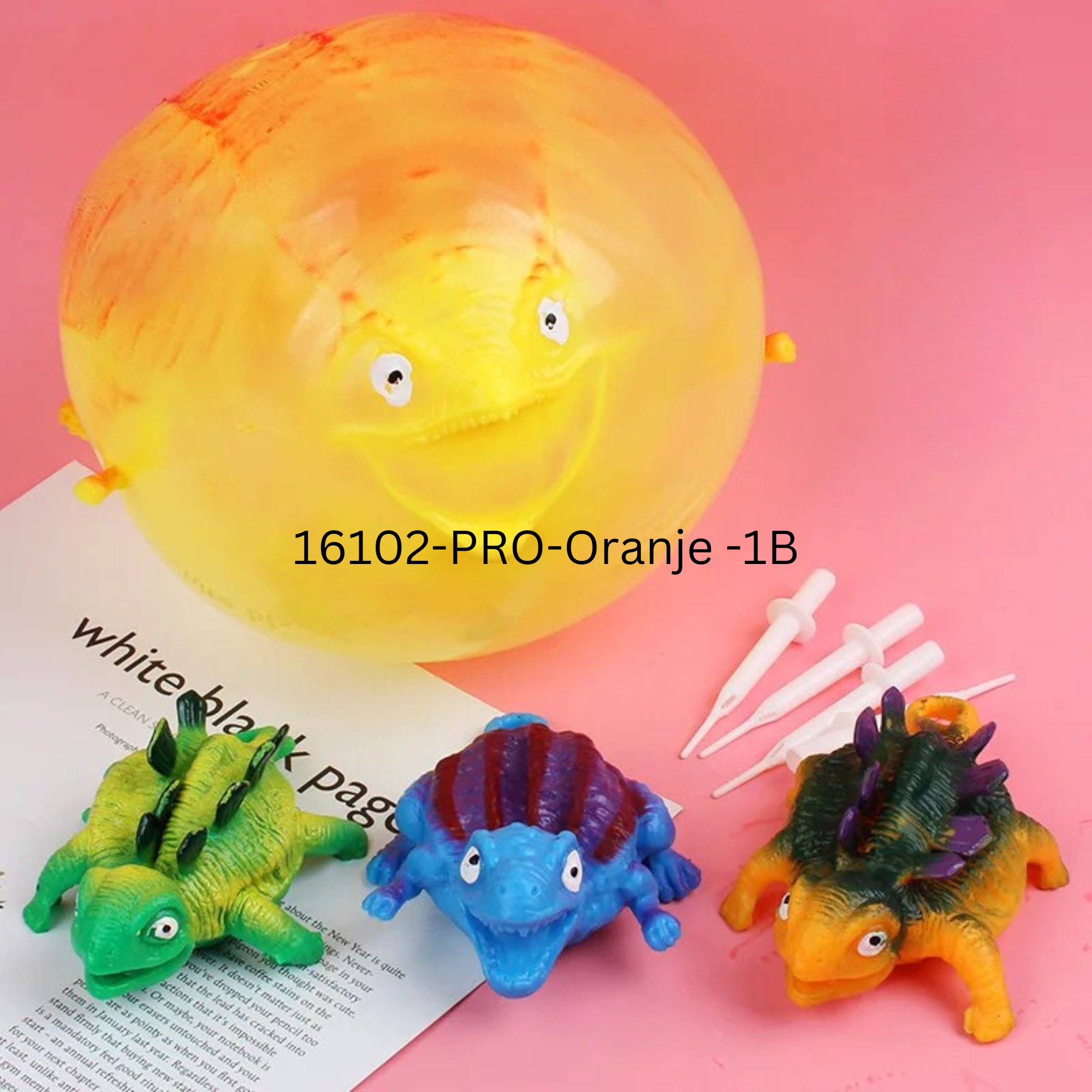 Dinosaurus Stressballen Kinderen – 3 Stuks Opblaasbare Ventballen