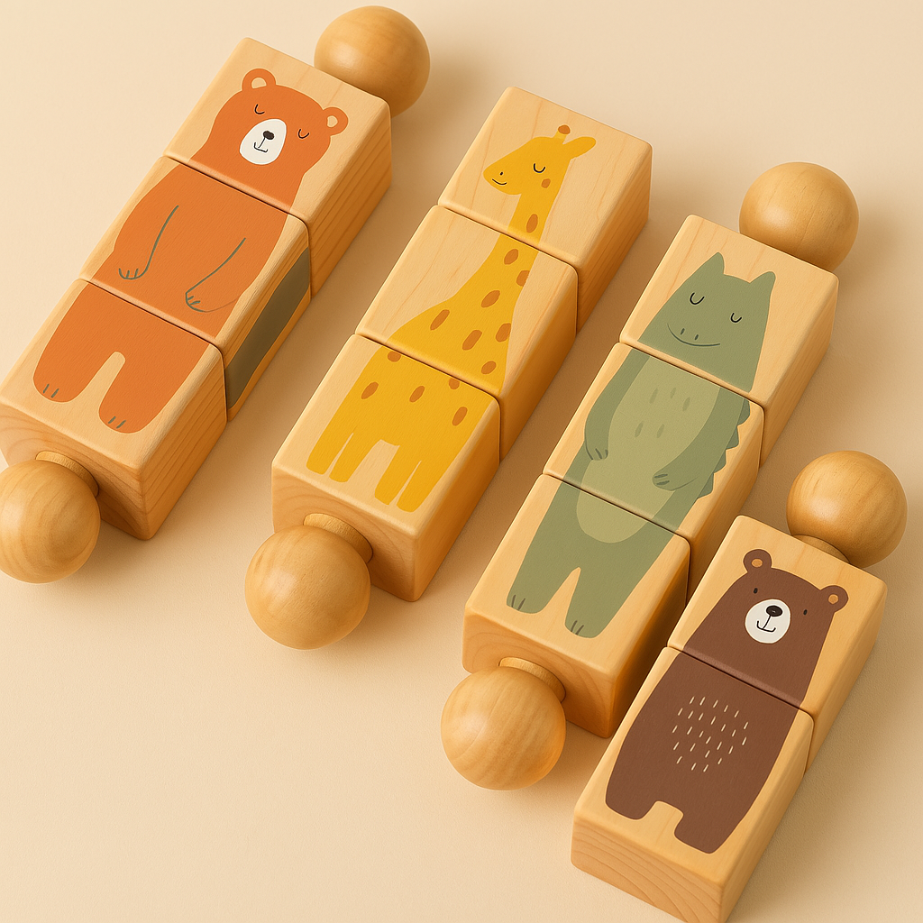 Houten Montessori Raket Speelgoed – Educatief & Creatief – 4+