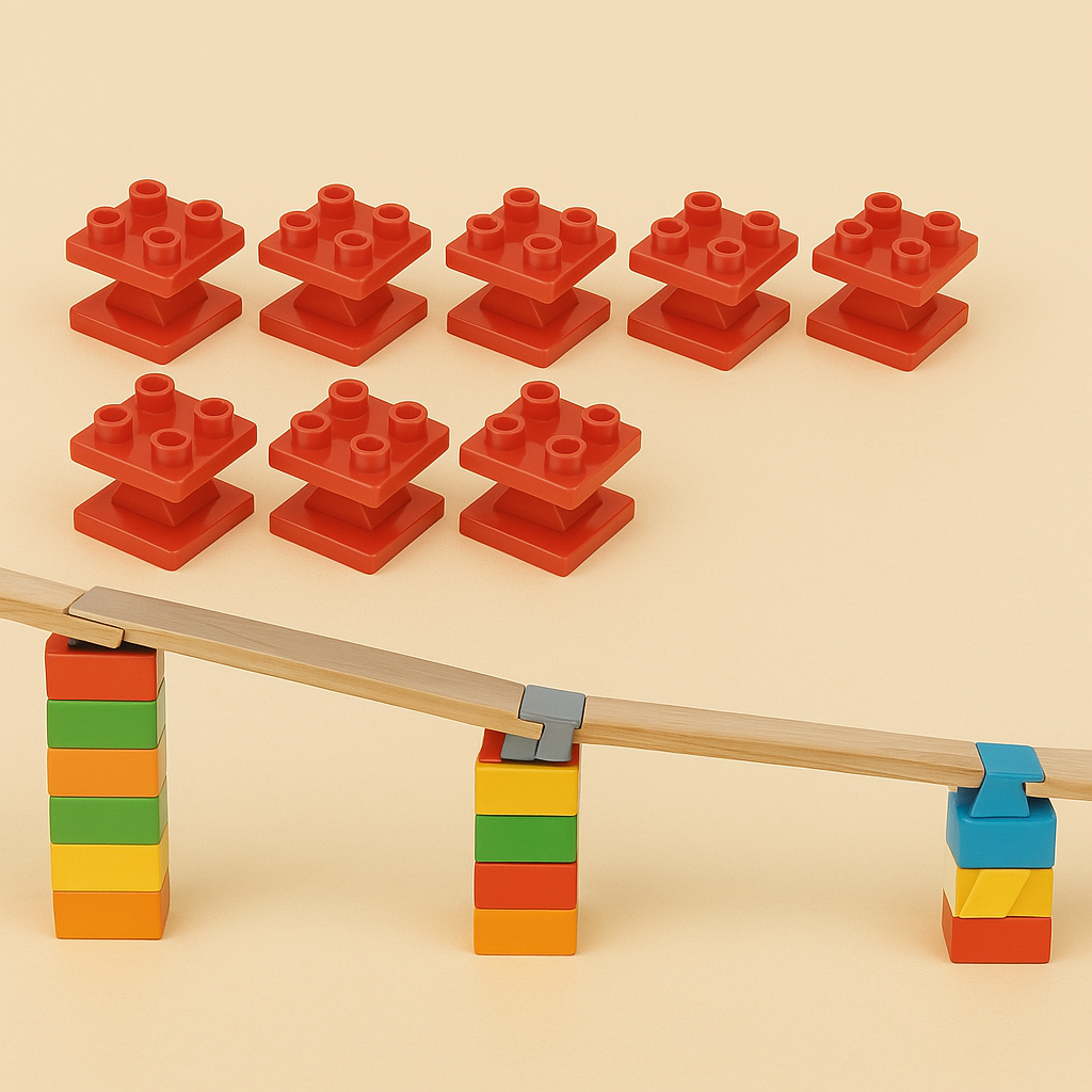 Universele Houten Treinrail Verbinders – Set van 5 of 10 Stuks