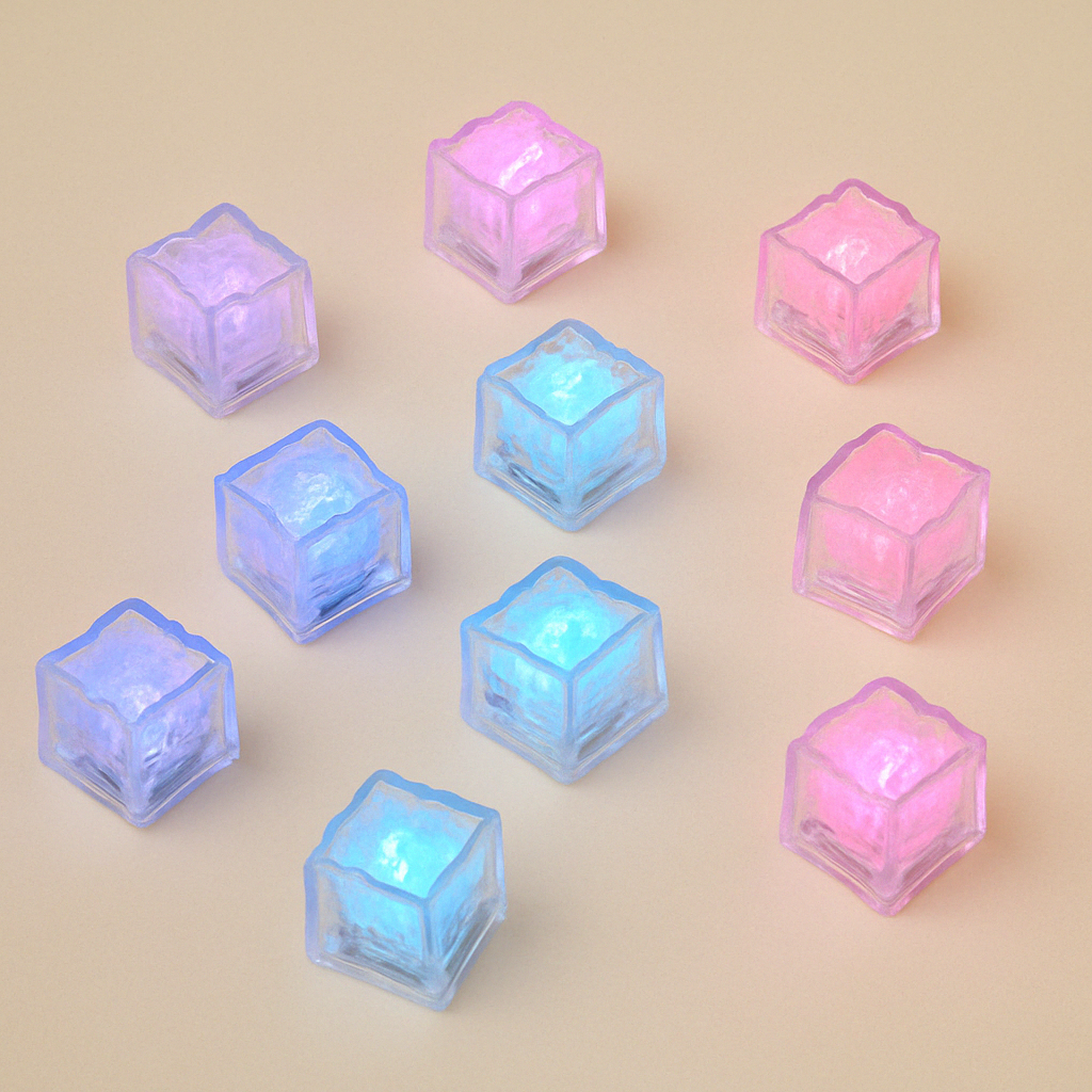 6/12PCS Babybadje Bad LED Light Up