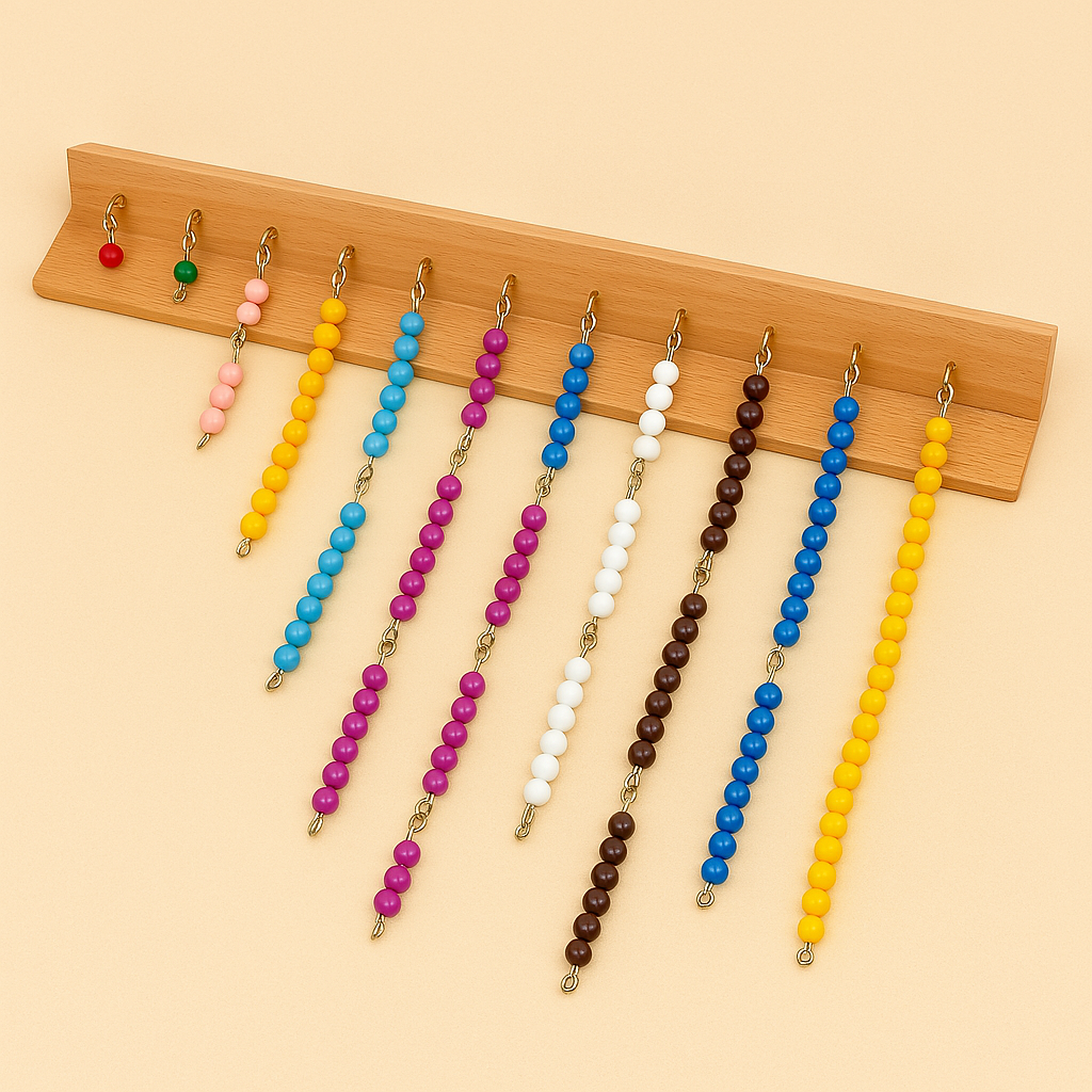 Montessori Kralen Ketting Houten Speelgoed – Kleuren & Tellen (3-6 jr)