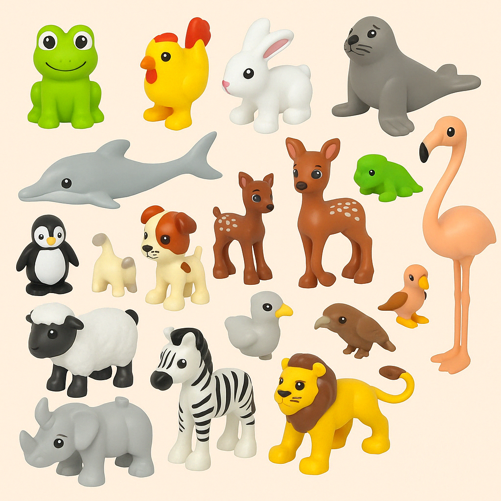 Dieren Bouwstenen Kind – 72x Grote Duplo Blokken Set (3+ Jaar)