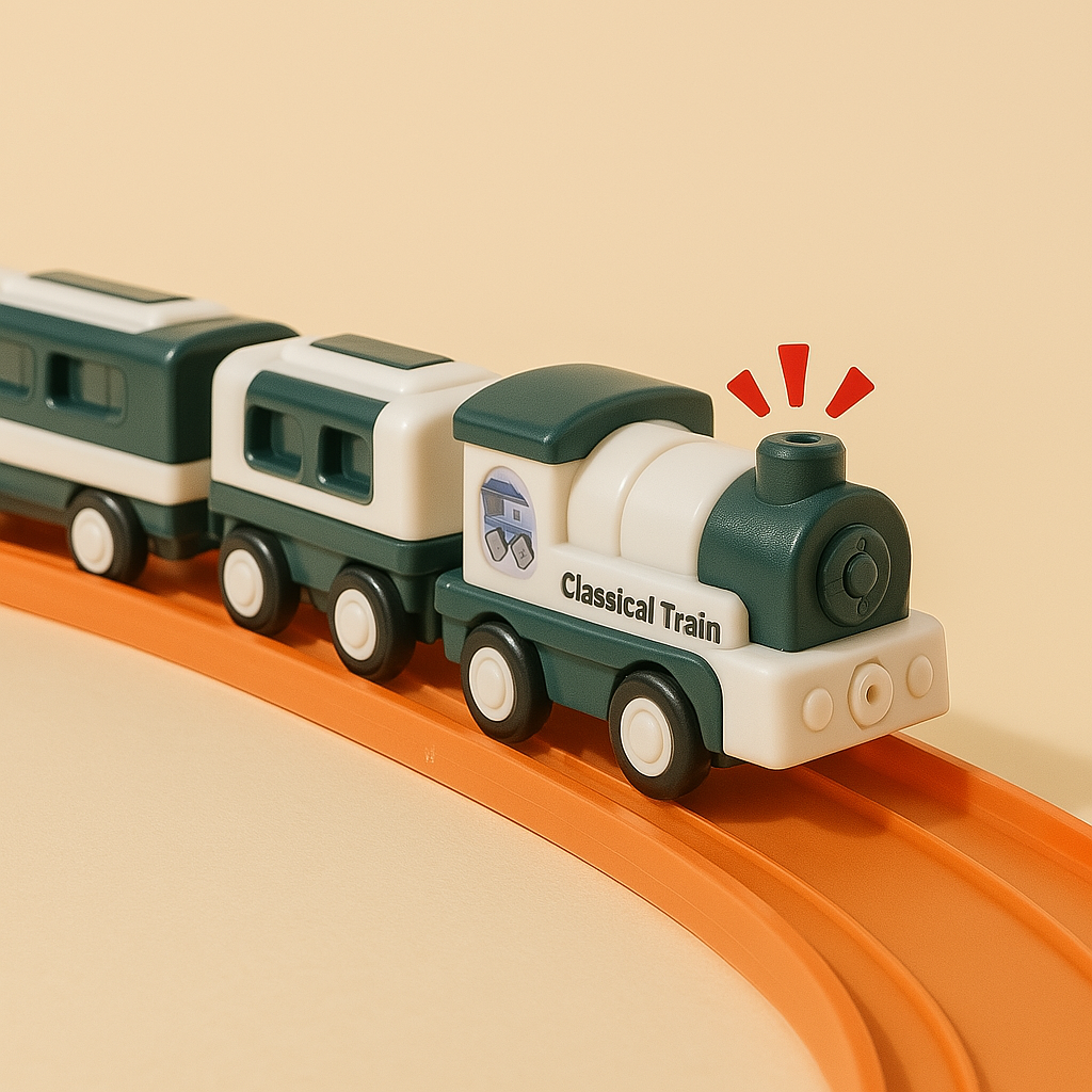 DIY Elektrische Treinwagon – Bouwset voor Kinderen met Rijdende Motor