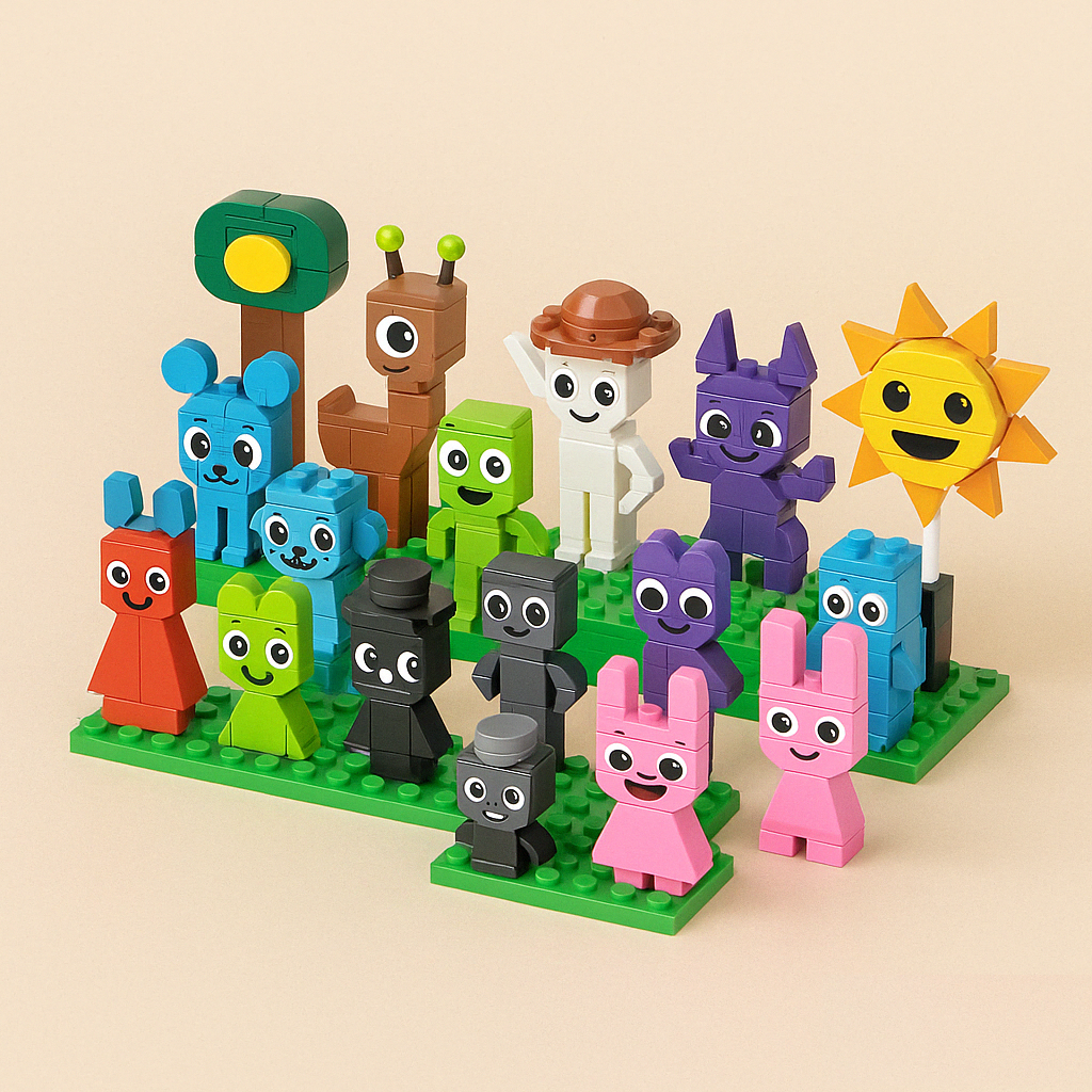 Sprunki Horror Bouwstenen – Griezelige Figuren Set (6+ Jaar)