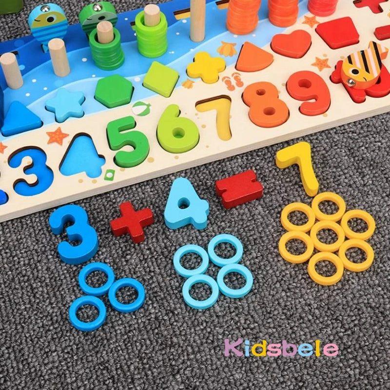 Montessori Wiskundespeelgoed – Magnetisch Hout (3-12 jaar)