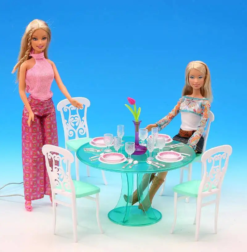 Barbie Strandstoel met Parasol – Accessoire voor Poppenhuis