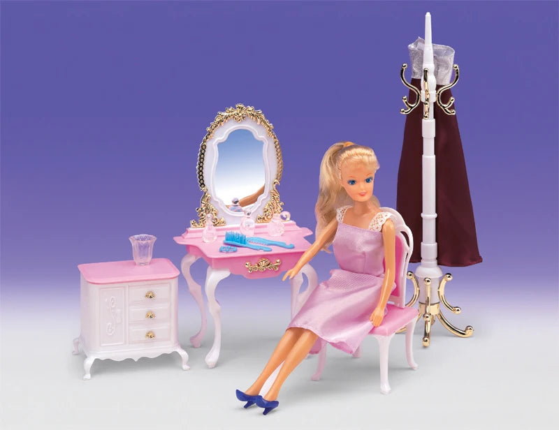 Barbie Strandstoel met Parasol – Accessoire voor Poppenhuis