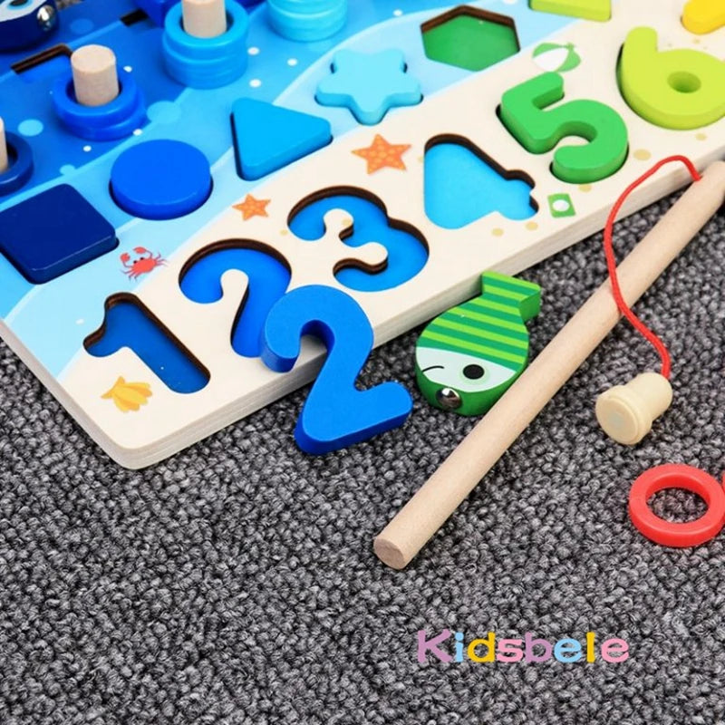 Montessori Wiskundespeelgoed – Magnetisch Hout (3-12 jaar)