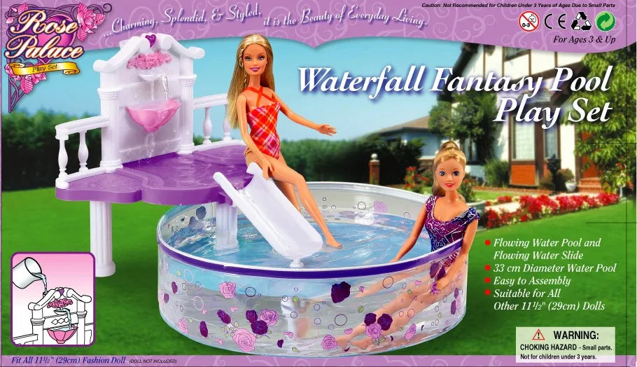 Barbie Strandstoel met Parasol – Accessoire voor Poppenhuis