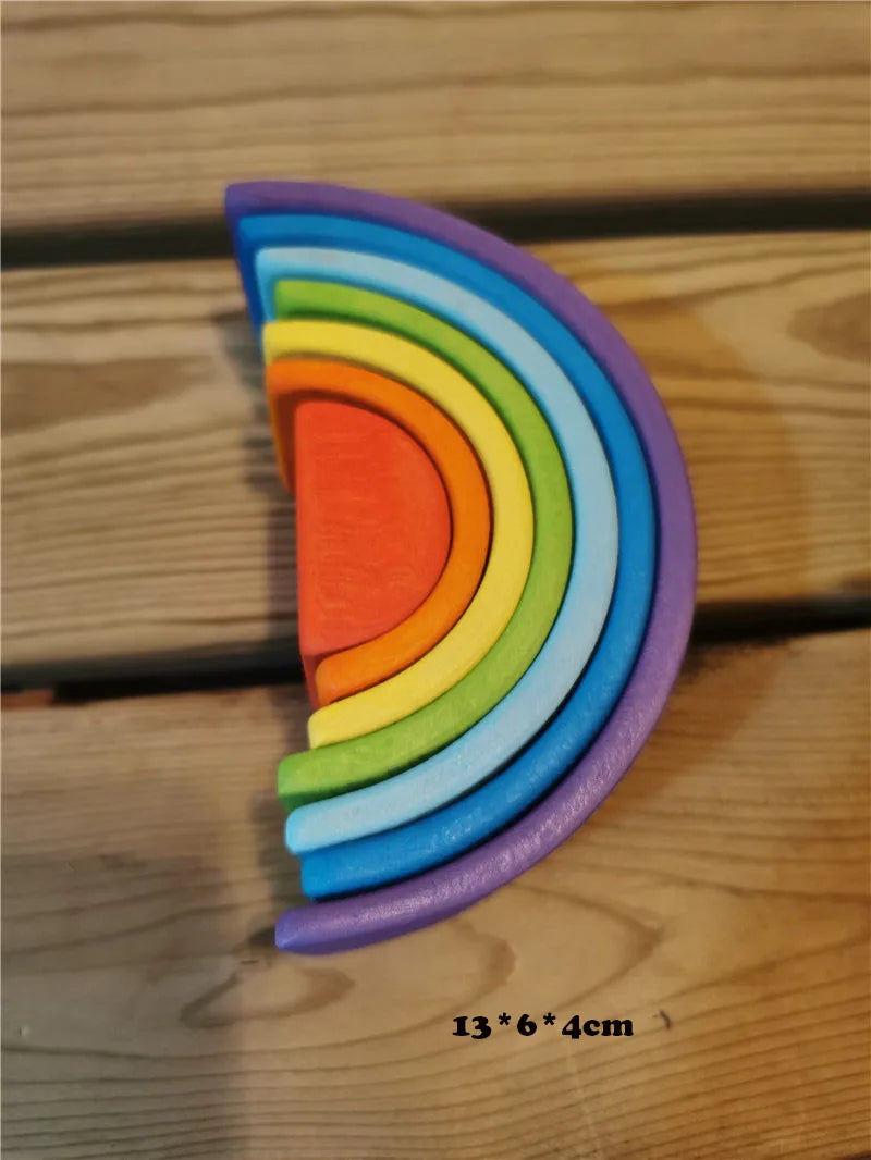Montessori Houten Regenboog Stapelblokken – Duurzaam & Educatief