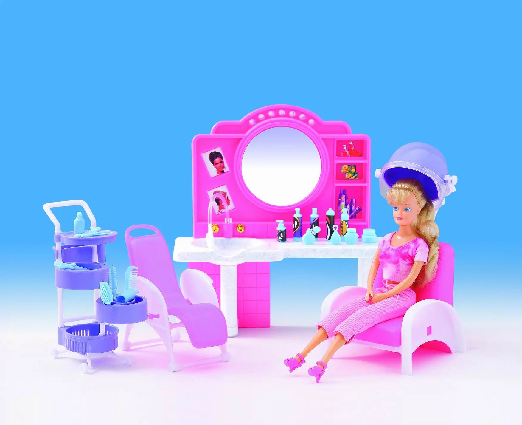 Barbie Strandstoel met Parasol – Accessoire voor Poppenhuis