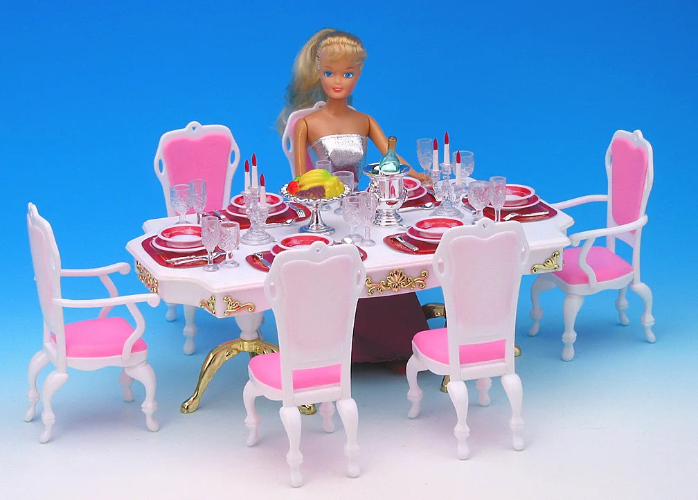 Barbie Strandstoel met Parasol – Accessoire voor Poppenhuis