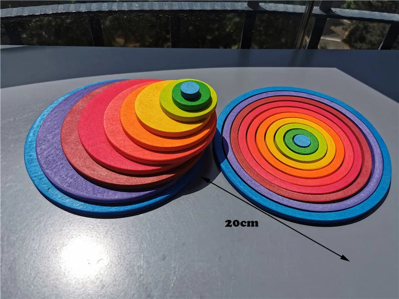 Montessori Houten Regenboog Stapelblokken – Duurzaam & Educatief