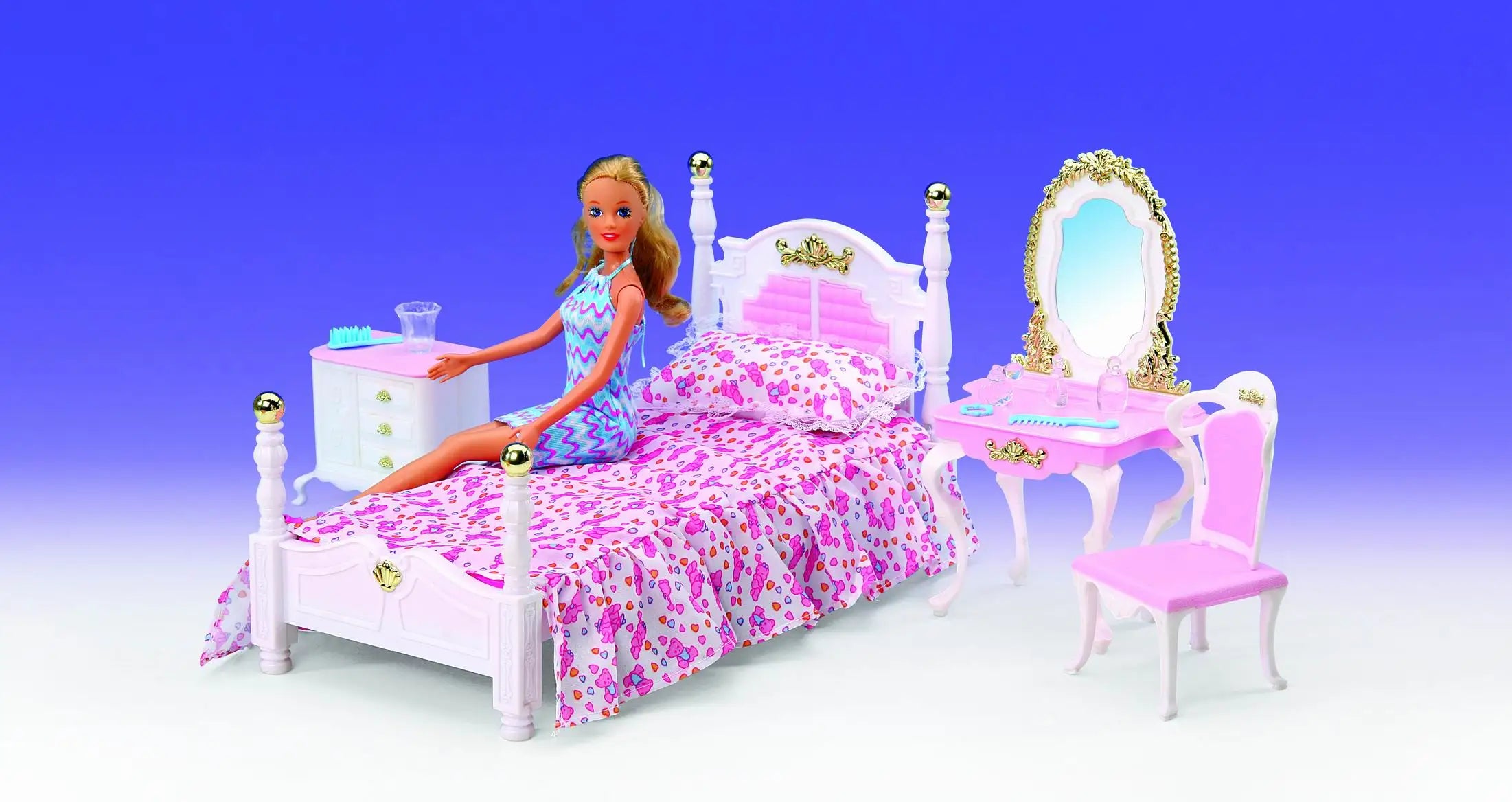 Barbie Strandstoel met Parasol – Accessoire voor Poppenhuis