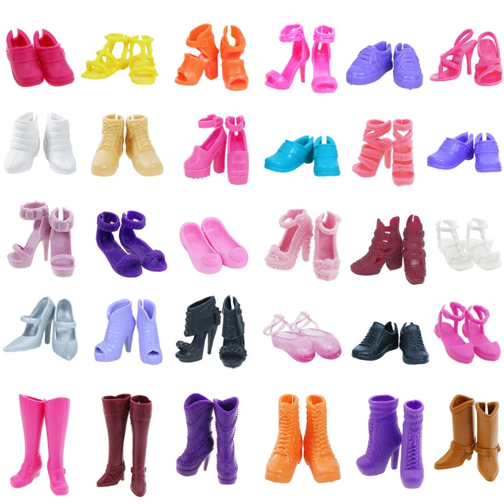 Barbie Poppenschoenen Hoge Hakken – Kristallen Schoenen 1:6