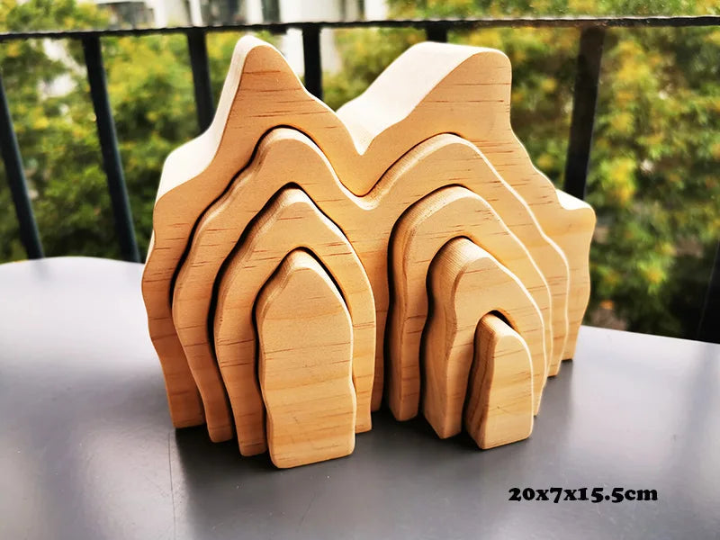 Montessori Houten Regenboog Stapelblokken – Duurzaam & Educatief